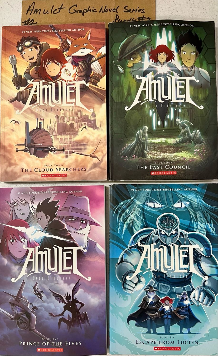Amulet Graphic Novel Series Bundle #2 by Kazu Kibuishi. Softcover Bundle (Ch-FIC)