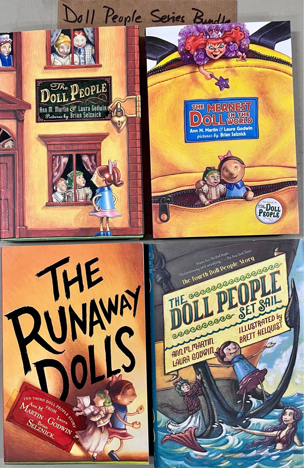 Doll People, The Series Bundle by Ann M. Martin, Laura Godwin, Brian Selznick, and Brett Helquist. Softcover &amp; Hardcover  (Ch-FIC)