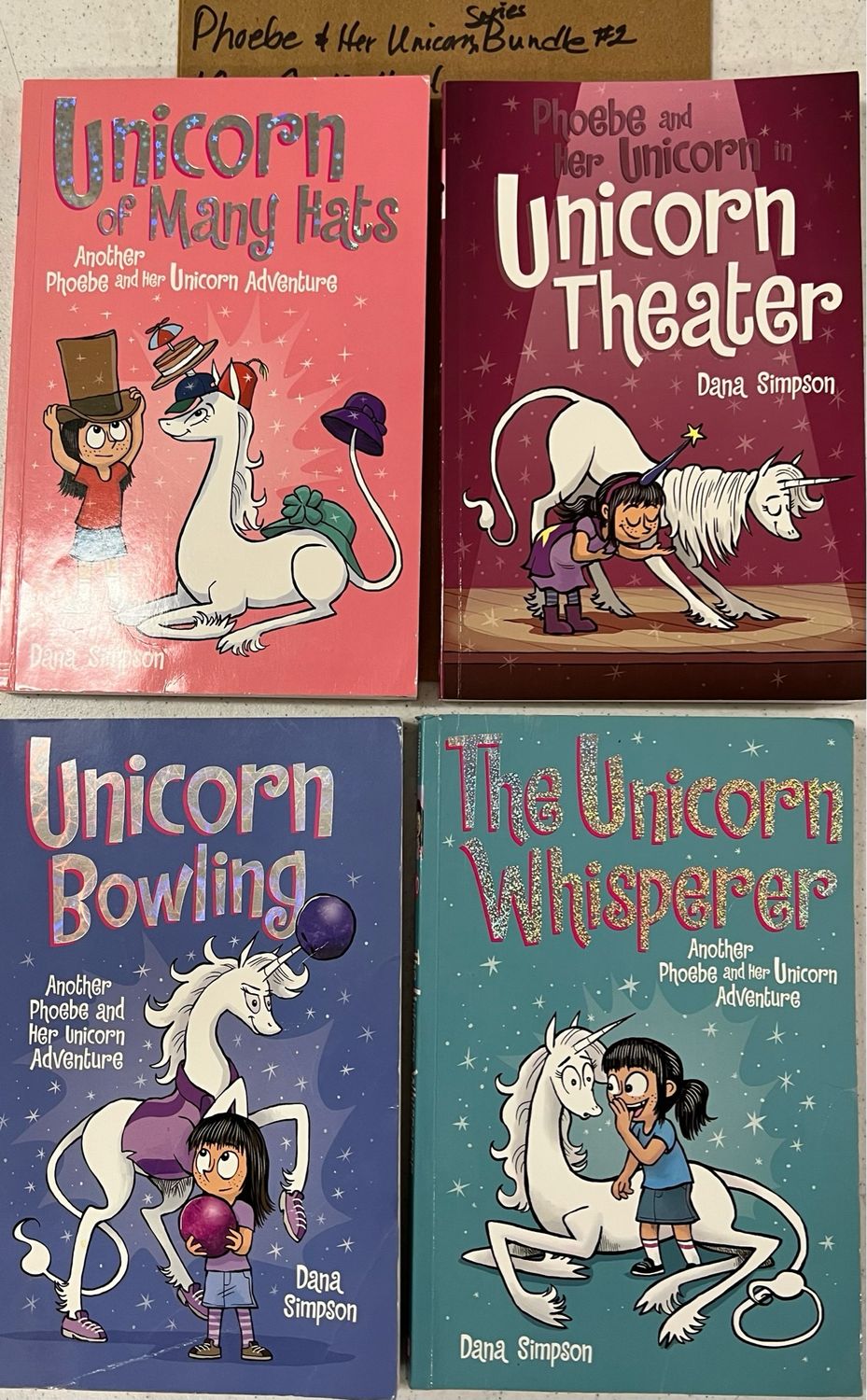 Phoebe &amp; Her Unicorn Series Graphic Novel Bundle #2 by Dana Simpson. Softcover (Ch-FIC)