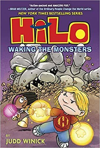 Hilo Book 4: Waking the Monsters by Judd Winick.  Hardcover Graphic novel.  2018 (Ch-FIC)