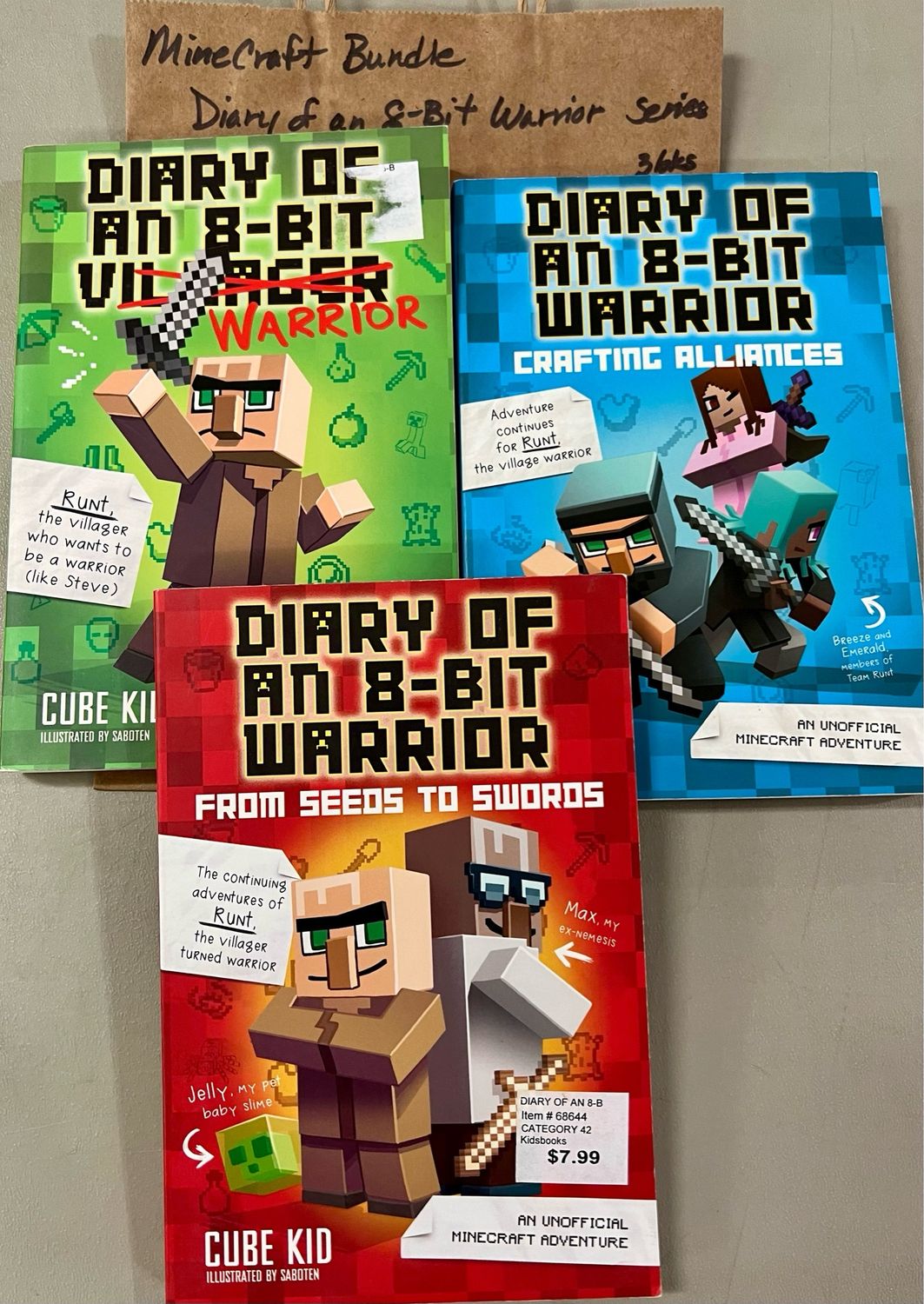 Minecraft Bundle - Diary of an 8-Bit Warrior Series. Softcover  (Ch-FIC)