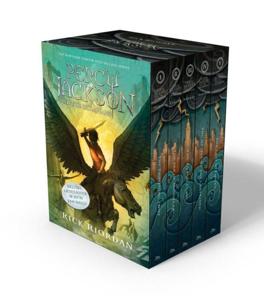 Percy Jackson and the Olympians 5 Book Boxed Set by Rick Riordan. 2014. Softcover. Boxed Set (Ch-FIC)