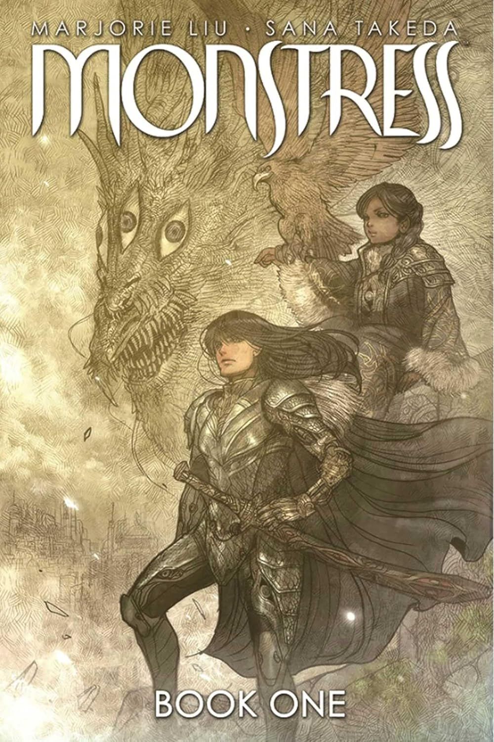 Monstress Book One by Marjorie Liu (Author), Sana Takeda (Illustrator) 2019. Softcover Graphic Novel. (YA)