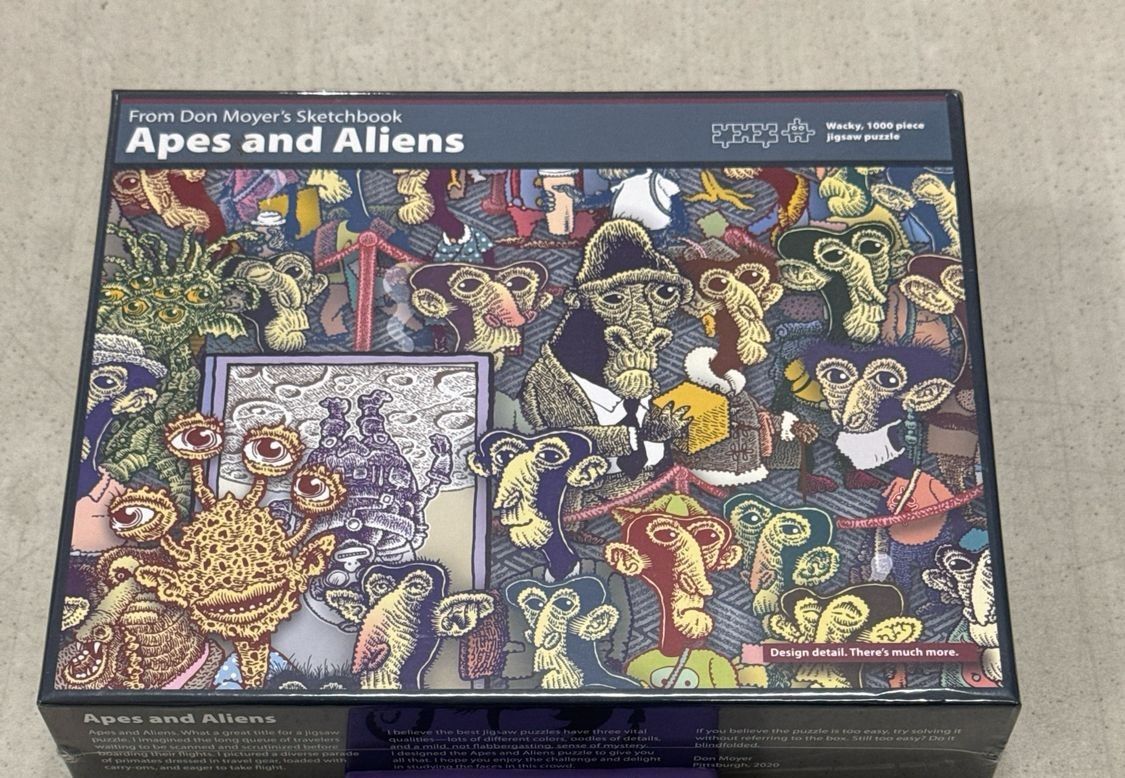 Puzzle - Apes and Aliens. Don Moyer’s Sketchbook. 1000 pieces.
