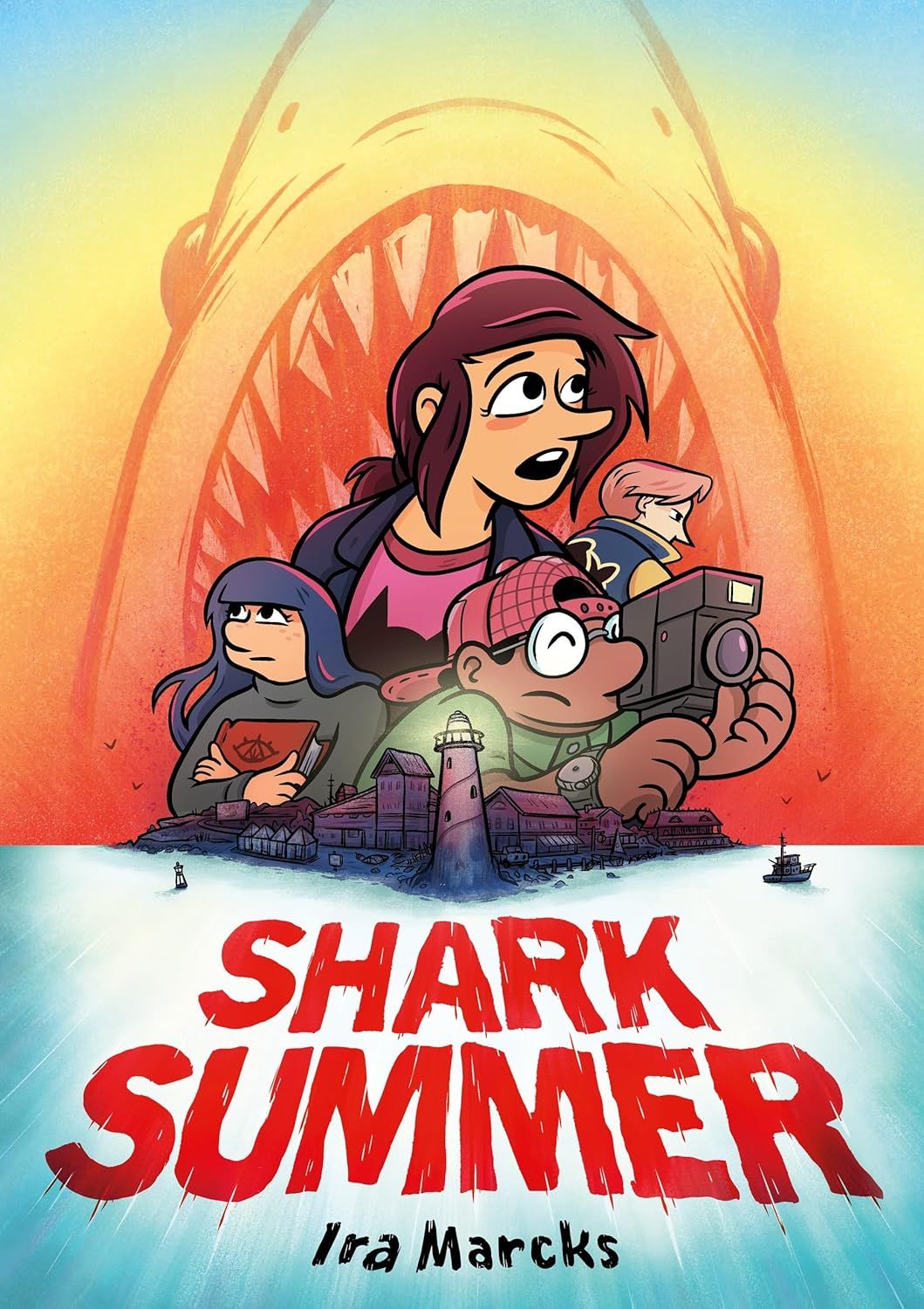 Shark Summer by Ira Marcks. (Midnight Movie Adventures) 2021 Softcover Graphic Novel (Ch-FIC)