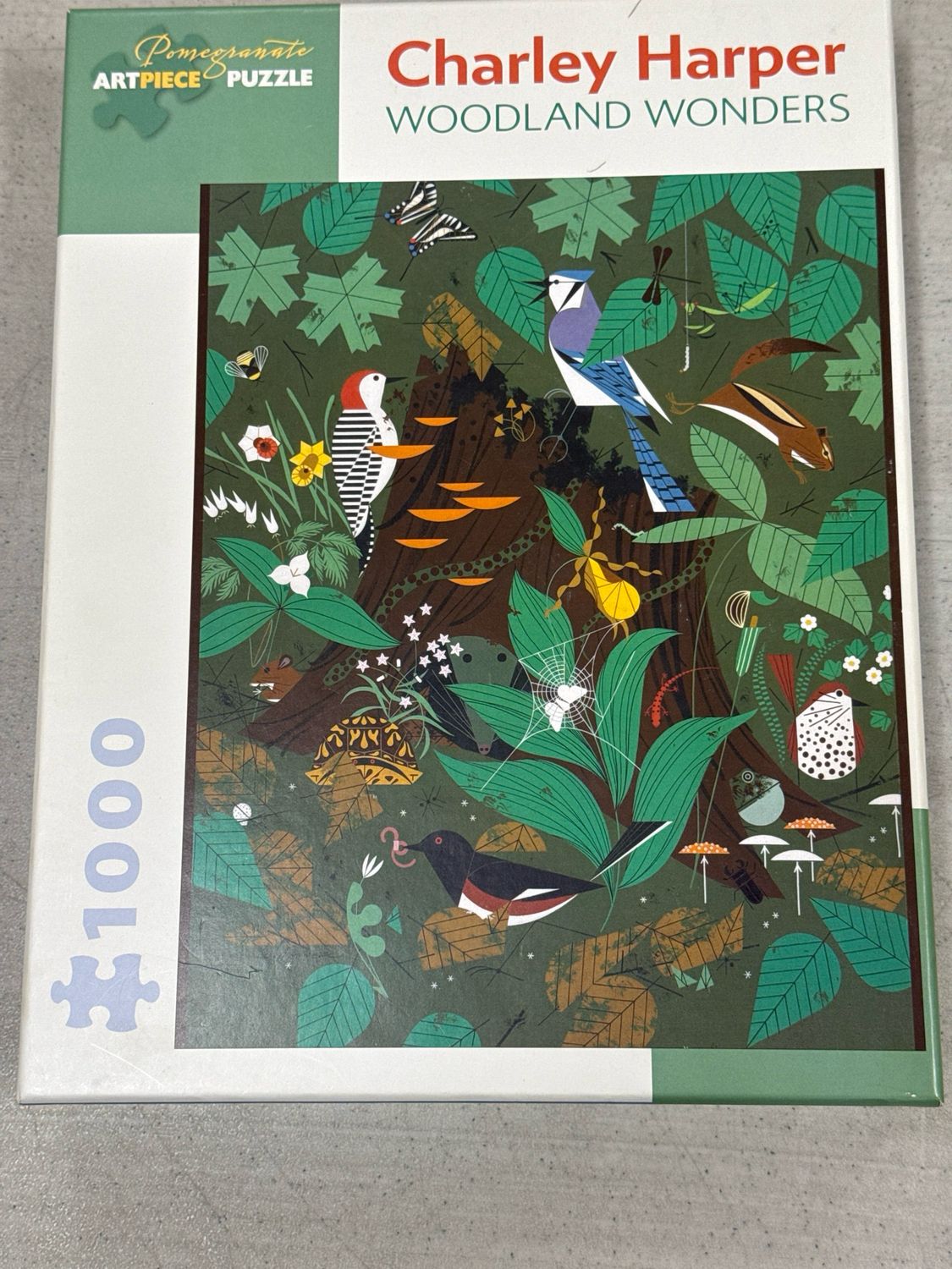 Puzzle - Woodland Wonders by Charley Harper. Artpiece. 1000 pieces.