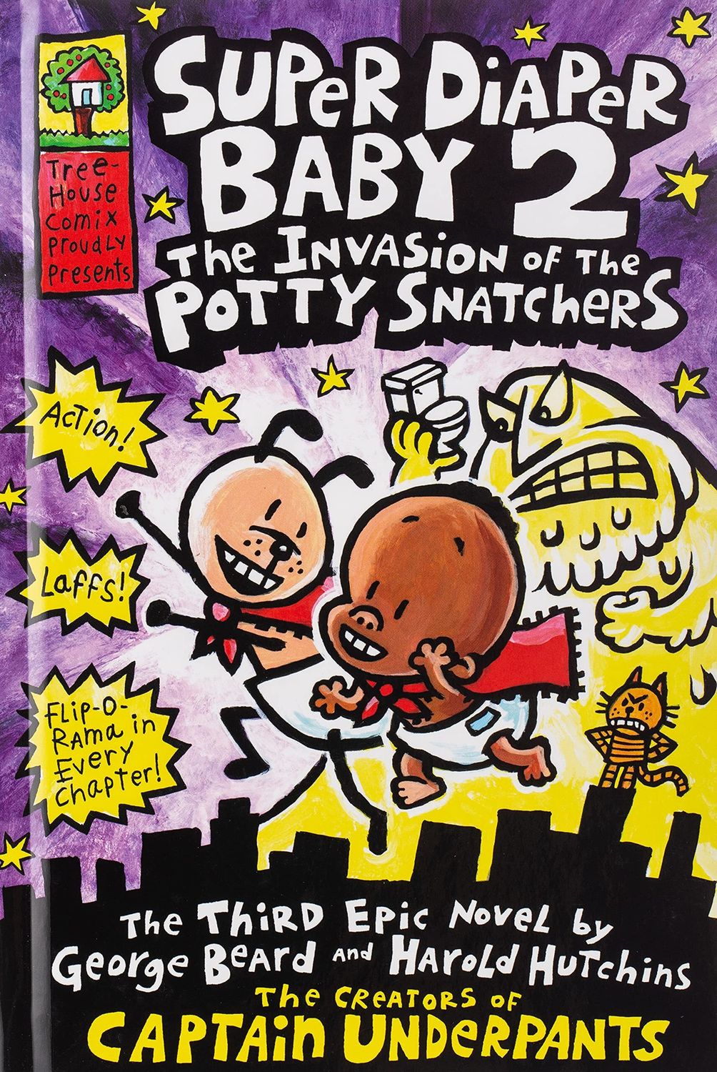 Super Diaper Baby 2: The Invasion of the Potty Snatchers  by Dav Pilkey. 2011. Hardcover Graphic Novel (Ch-FIC)