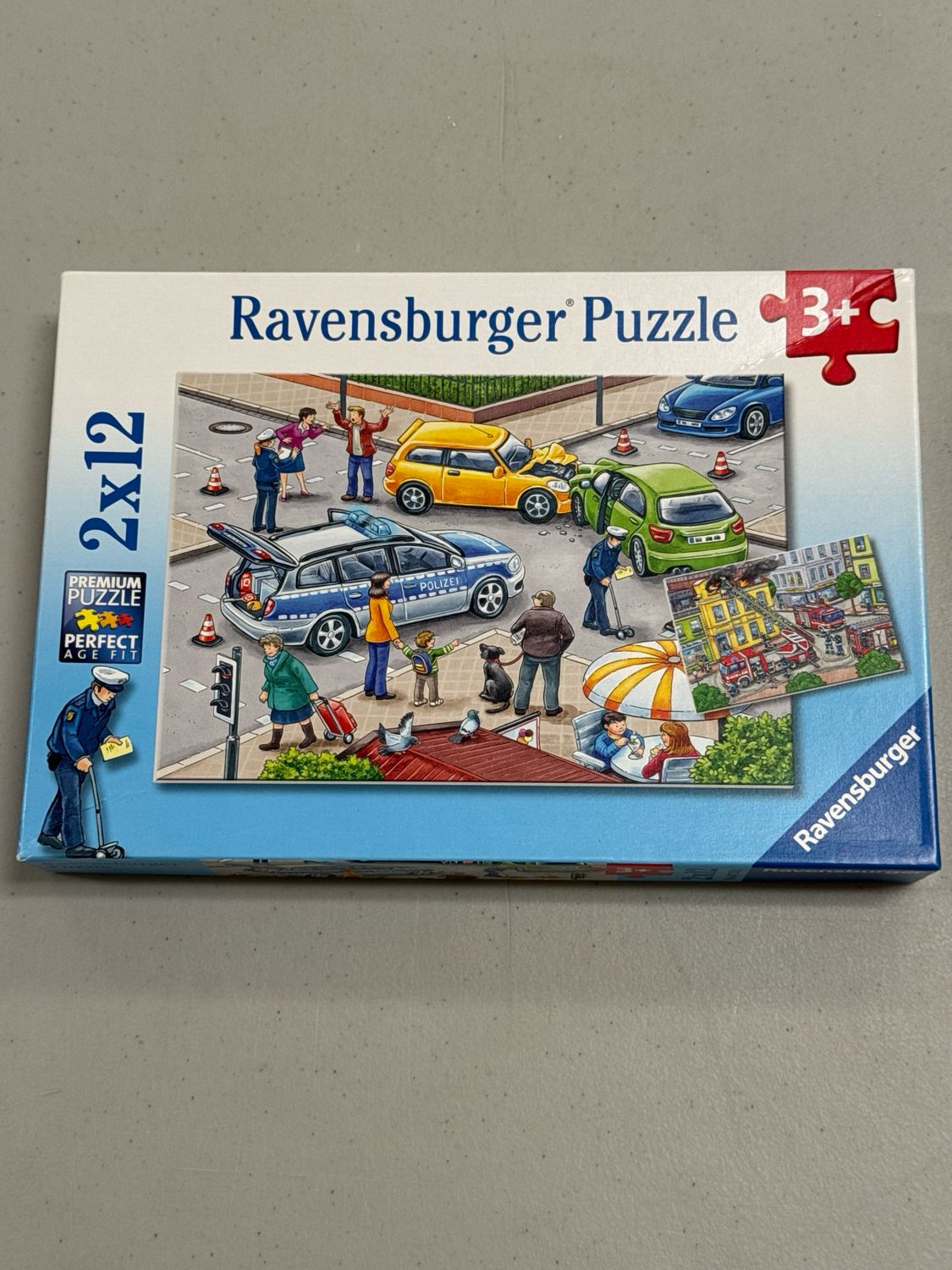 Puzzle - Blue Lights on the Way. Ravensburger. 2 puzzles, each 12 pieces. 3+