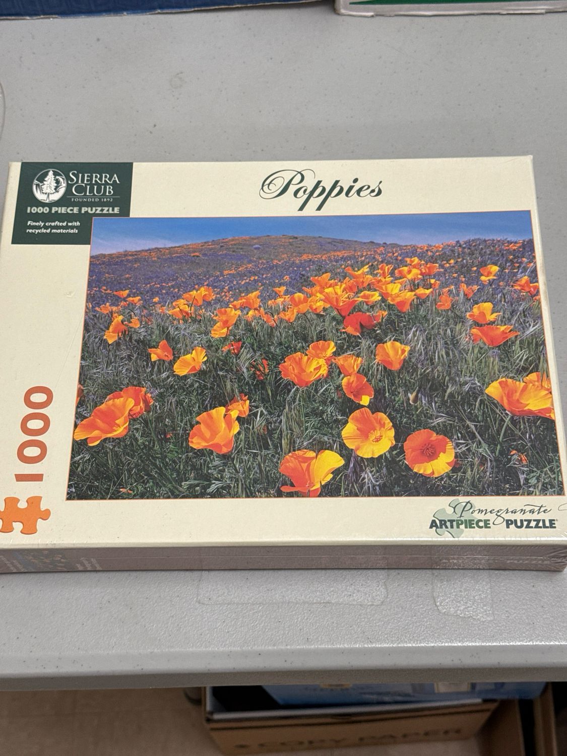 Puzzle - Poppies. Photo by Dennis Frate. Pomegranate Artpiece. 1000 pieces. Shrink-wrapped.