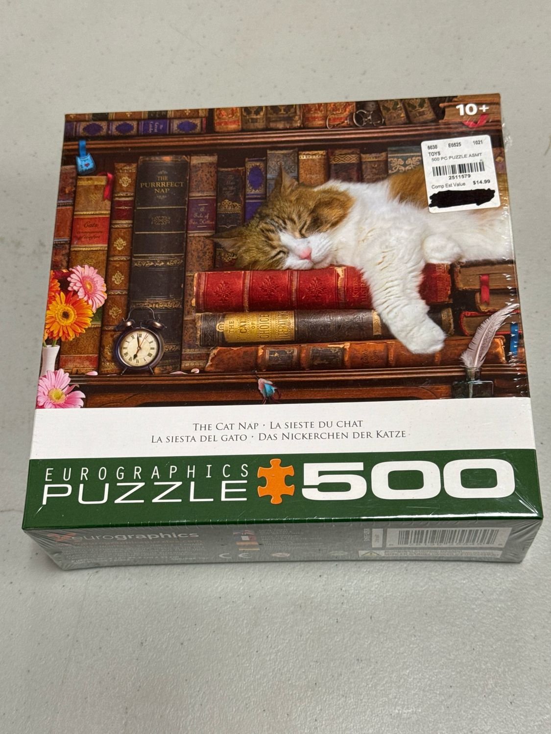 Puzzle - Cat Nap, The. Eurographics. 500 pieces. (Shrink Wrap)