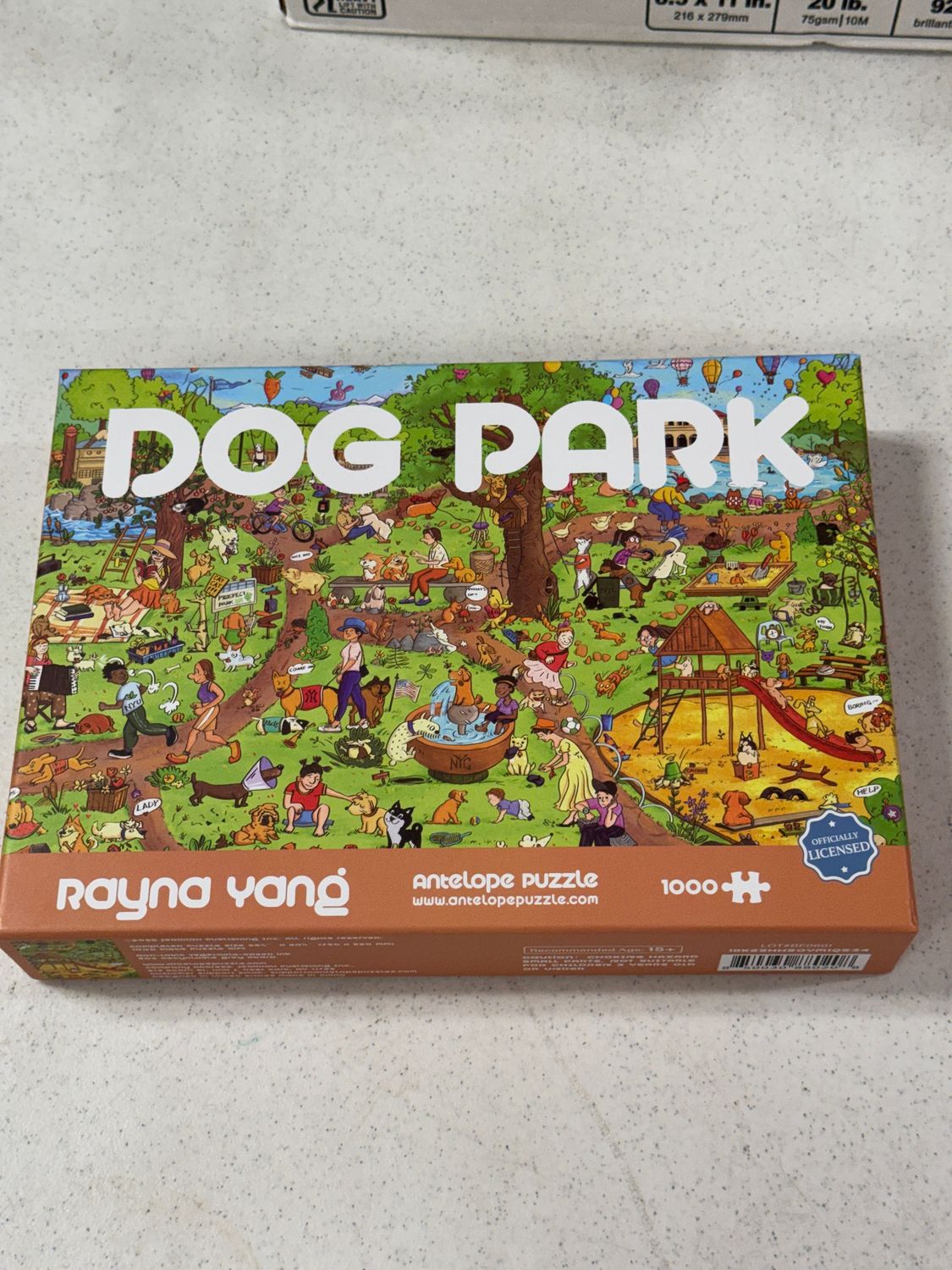 Puzzle - Dog Park by Rana Yang. 1000 pieces.