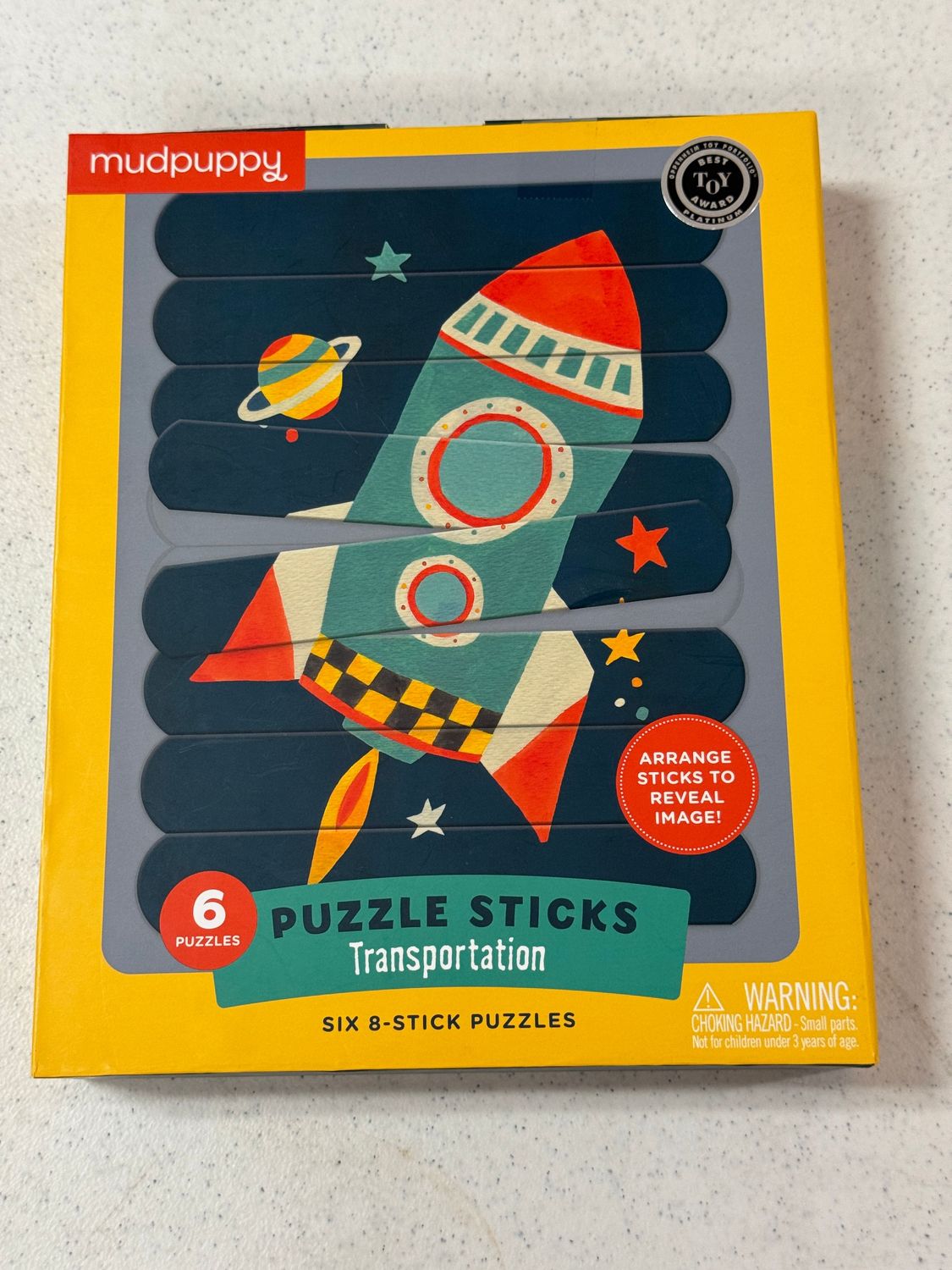 Puzzle - Transportation. Puzzle Sticks. Mudpuppy. 6 puzzles for children ages 3 – 6.