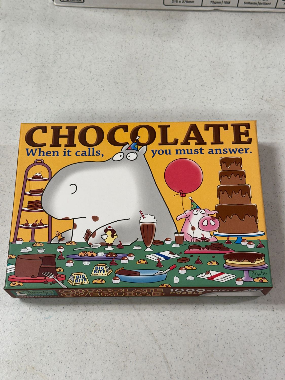 Puzzle - Chocolate Overload by Sandra Boynton. 1000 pieces.