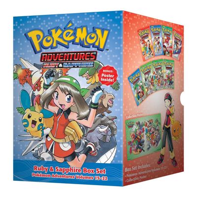 Pokémon Adventures Ruby &amp; Sapphire Box Set (Pokémon Manga Box Sets) by Hidenori Kusaka (Author), Satoshi Yamamoto. 2014. Softcover Graphic Novel (Ch-FIC)