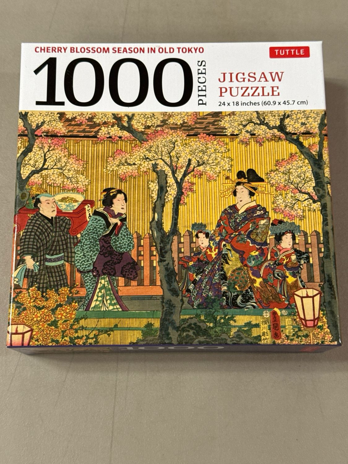 Puzzle - Cherry Blossom Season in Old Tokyo. Tuttle. 1000 pieces.