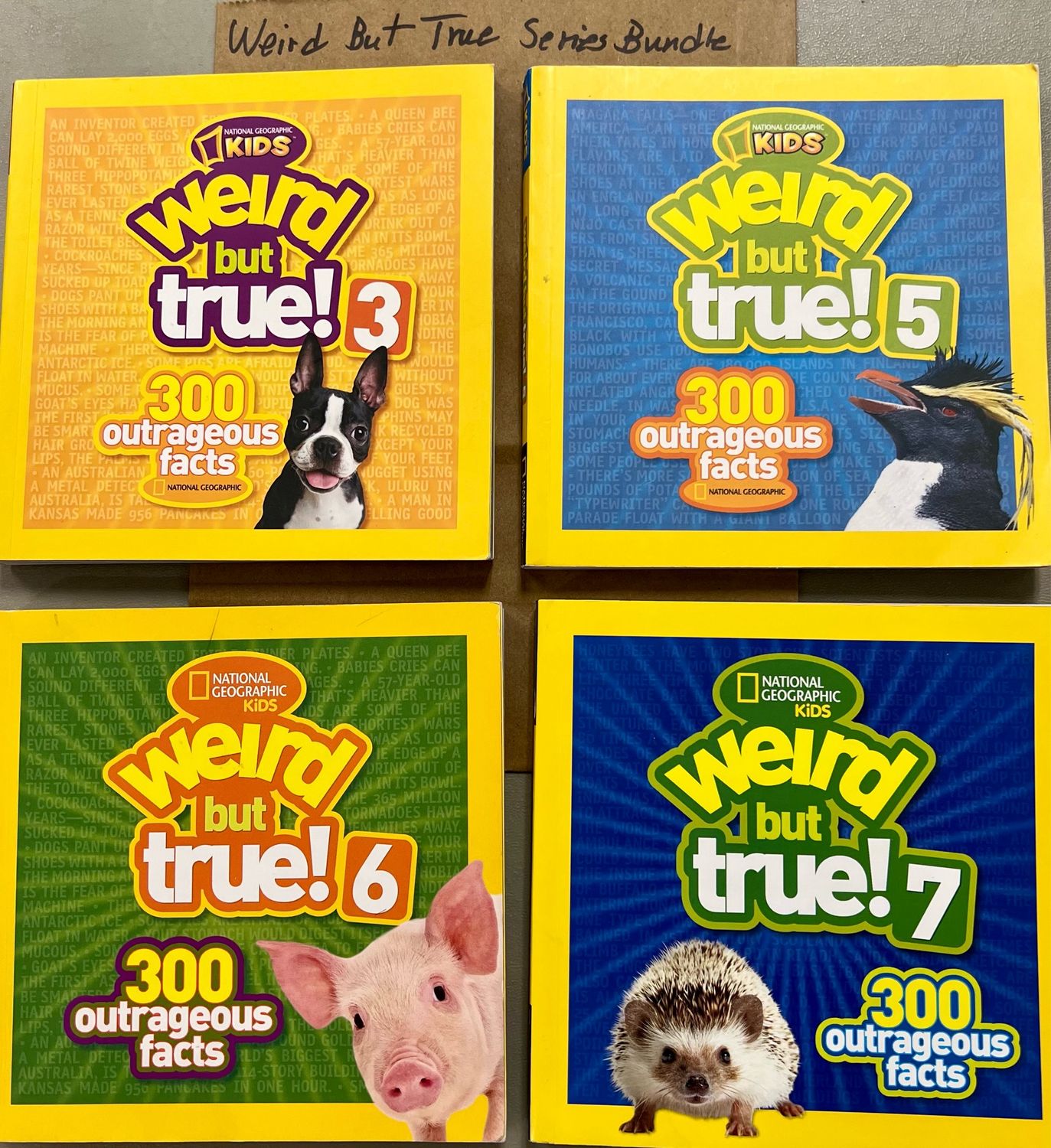 Weird But True!: 300 Outrageous Facts Series Bundle by National Geographic Kids. Softcover (Ch-NF)