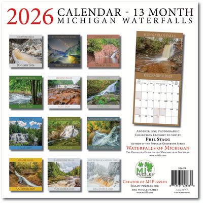 MICHIGAN WATERFALLS | 2026 CALENDAR