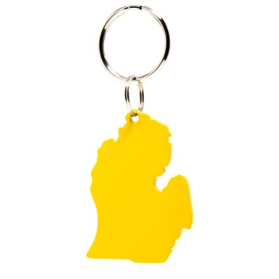 LOWER PENINSULA KEYCHAIN - YELLOW