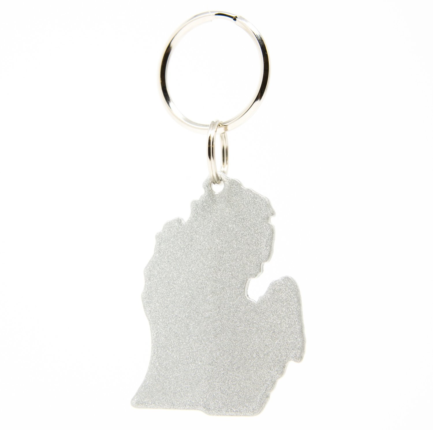 LOWER PENINSULA KEYCHAIN - SPARKLY SILVER