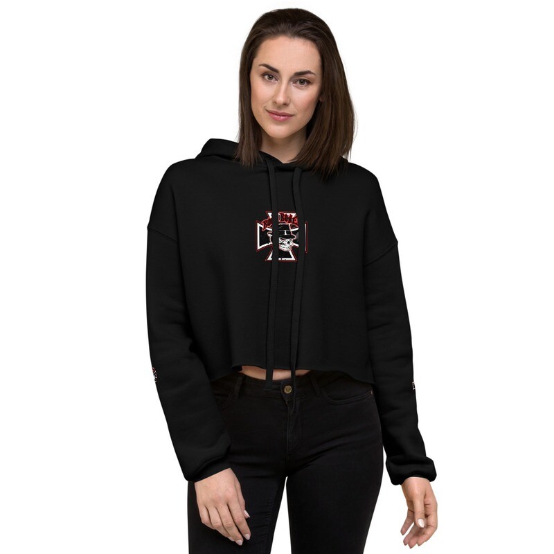 Boss Bones Iron Cross Crop Hoodie