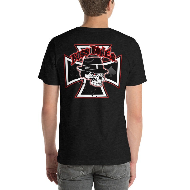This Boss Bones Iron Cross t-shirt is everything you&#39;ve dreamed of and more. It feels soft and lightweight, with the right amount of stretch. It&#39;s comfortable and flattering for both men and women.
