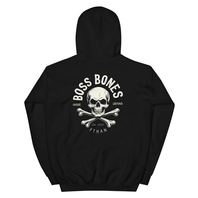 Boss Bones Underground Skull Logo Hoodie
