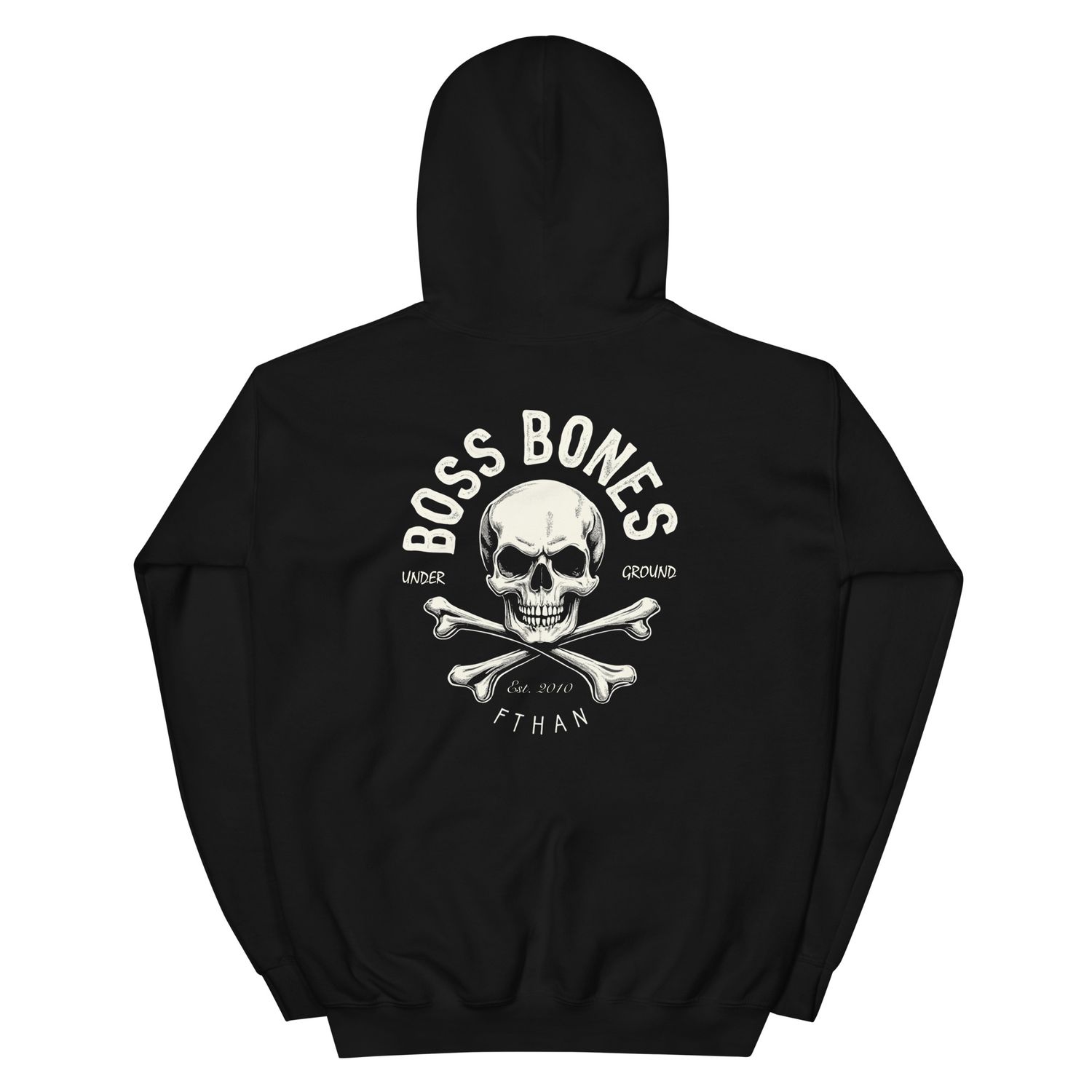 Boss Bones Underground Skull Logo Hoodie