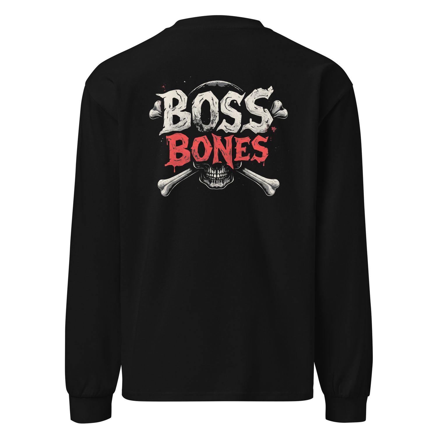 Boss Bones Skull &amp; Bones Premium heavyweight long sleeve shirt