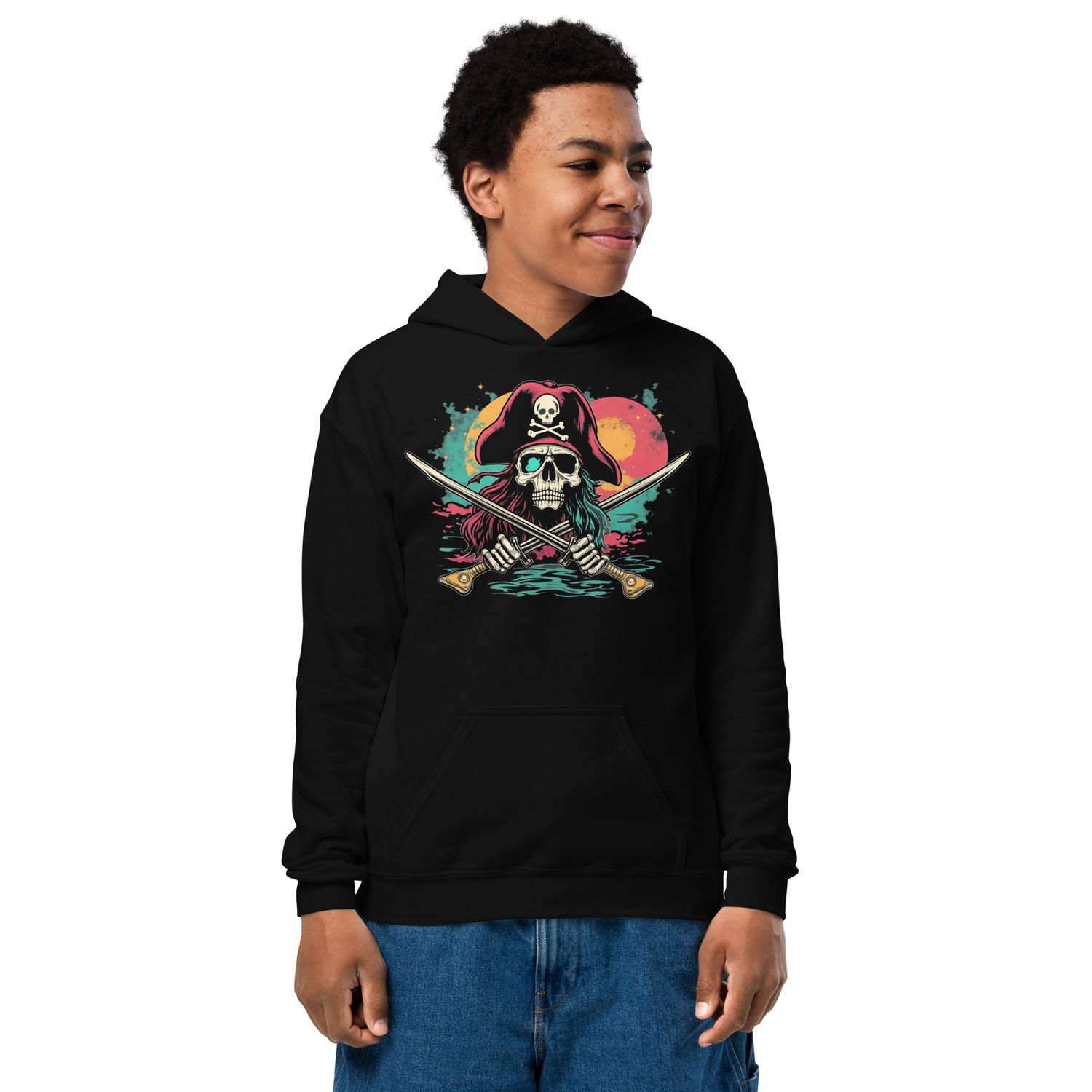 Boss Bones Pirate Warrior Youth heavy blend hoodie