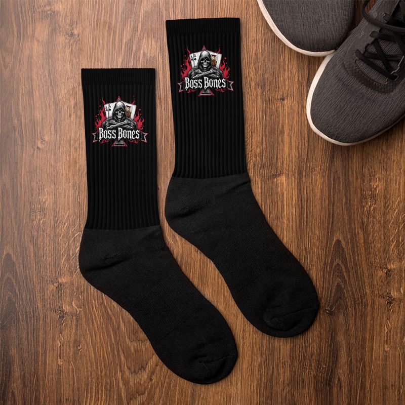 Boss Bones Socks Aces &amp; Flames