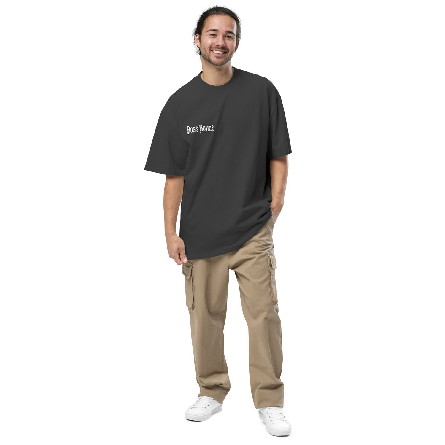 Boss Bones &quot;The Saint&quot; Oversized faded t-shirt