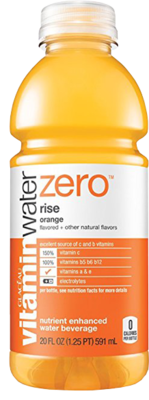 12ct Vitamin Water Zero Rise Orange 20 oz