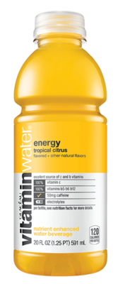 12ct Vitamin Water Energy Tropical Citrus 20 oz