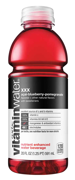 12ct Vitamin Water XXX Acai Blueberry Pomegranate 20 oz