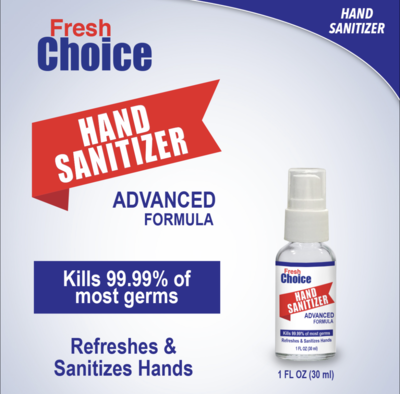Fresh Choice Hand Sanitizer 1oz/36ct