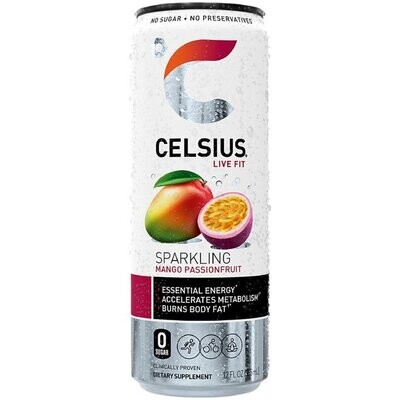 Celsius Sparkling Mango Passion Fruit 12/12oz