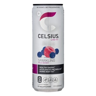 Celsius Sparkling Water Berry 12/12oz