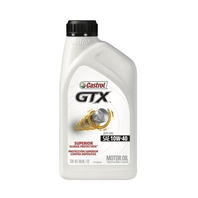Castrol (GTX) Oil 10W40 6/1 qt