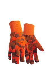 Brahman Jersey Orange Camo Hunting Gloves 12ct
