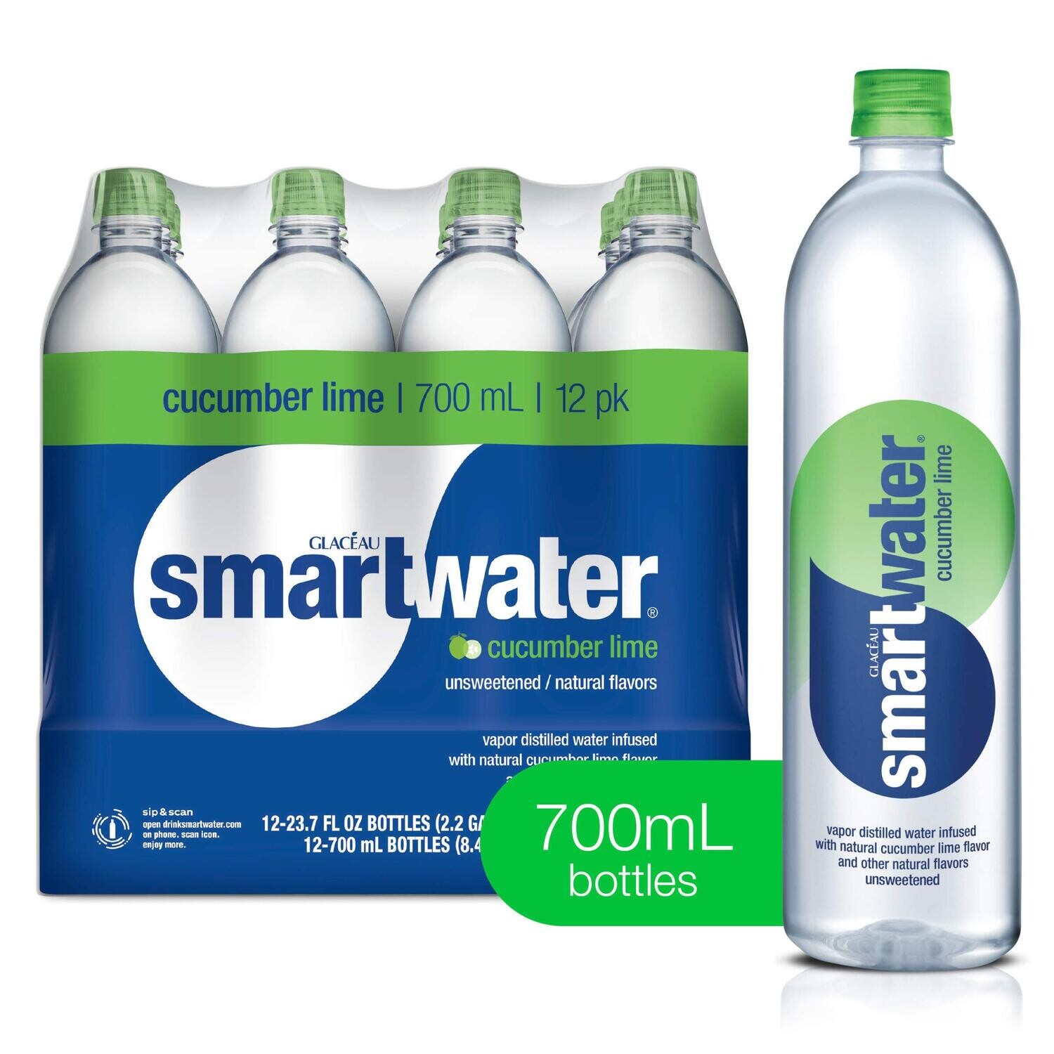 Smart Water SPORT Cap 12/700ml Cucumber Lime
