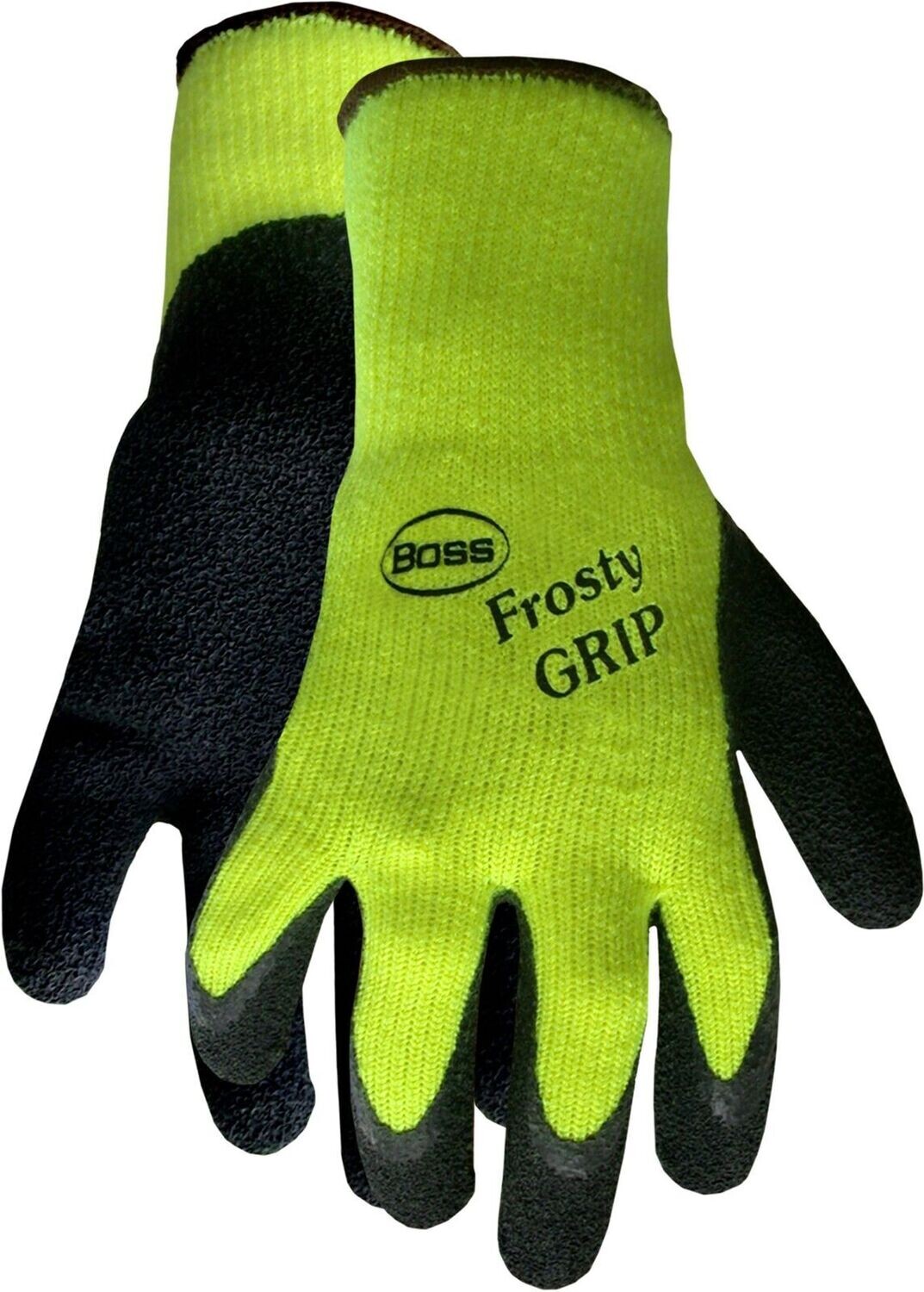 Boss Frosty Grip High-VIS Insulated Rubber Palm Gloves 12 count #8439L