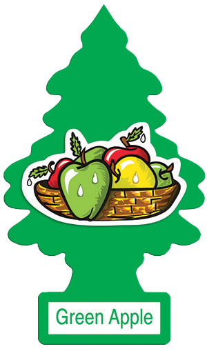 Little Trees Car Fresheners Green Apple Singles 24 count