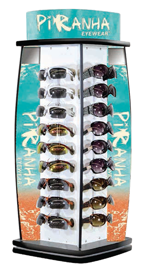 72 count Sunglasses display 36 +36 back-stock (Counter-top display)