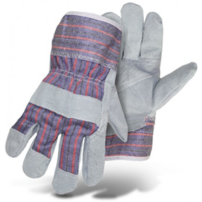Boss Economy Grade Split Grey Leather Palm Gloves 12 count #4093