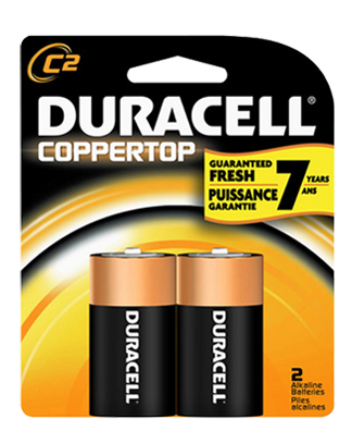 Duracell Coppertop Original C 2pk 8CT