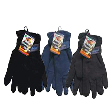 Assorted Color Men's Fleece Gloves 12 count