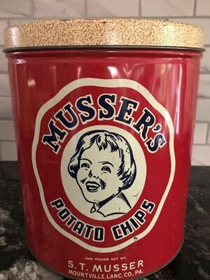 Vintage Musser's Potato Chips Tin