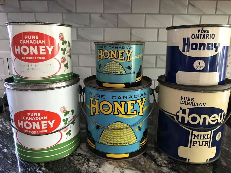 2lb. 4lb. & 8lb. Honey Tins