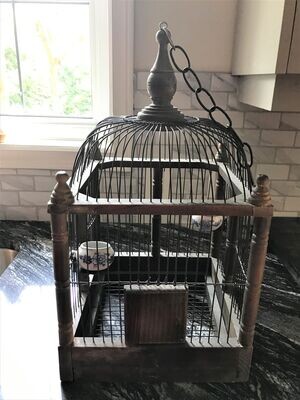 Antique Wooden Bird Cage 1920's