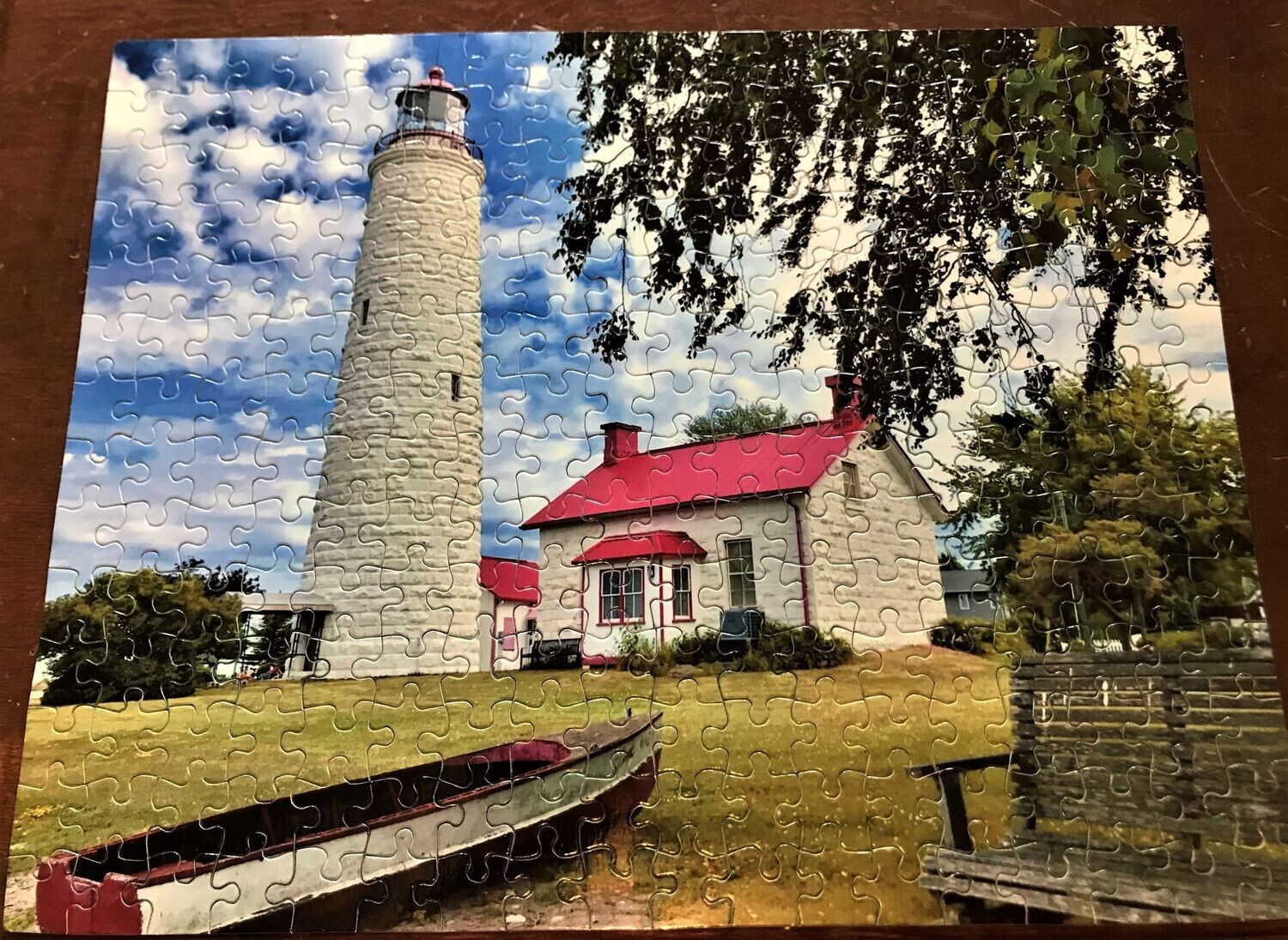 Point Clark Lighthouse Puzzle with Boat and Chair